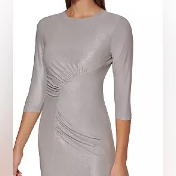 NWT Tommy Hilfiger Silver Sheath Dress - Picture 2 of 4